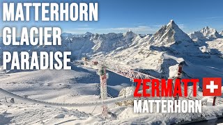 4K Skiing Zermatt Matterhorn Glacier Paradise View Point 3883m Wallis Switzerland GoPro HERO11 [upl. by Eremehc]