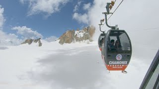 Aiguille du Midi  Panoramic MontBlanc  Pointe Helbronner [upl. by Orapma901]