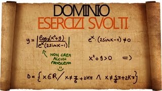 Dominio di una funzione  Esercizi Svolti [upl. by Egag]