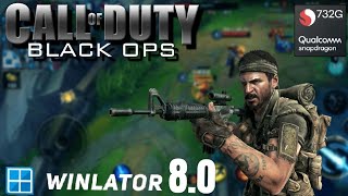 Call of Duty Black Ops on Android  Winlator 80 Gameplay Test  Snapdragon 732G Performance [upl. by Hedgcock]