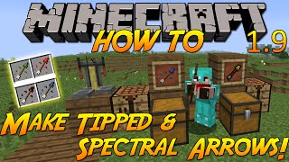 Minecraft 19  How To Craft Tipped amp Spectral Arrows amp What They Do [upl. by Korry]