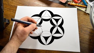 Easy Geometric Pattern Drawing  Simple Geometric Pattern  Real Time Drawing [upl. by Ryter243]