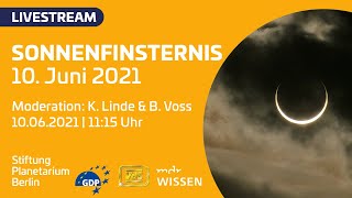 Die Sonnenfinsternis am 10 Juni 2021  LiveBeobachtung [upl. by Magda]