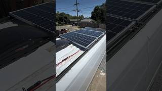 Installing the unistrut roof rack and 600 watts of solar vanlife vanbuild travel [upl. by Armillas664]