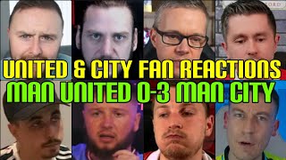 UNITED amp CITY FANS REACTION TO MAN UNITED 03 MAN CITY  FANS CHANNEL [upl. by Desi]