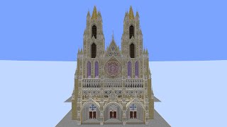 Cathédrale NotreDame de BonneEspérance sur Minecraft Créatif [upl. by Elsy]