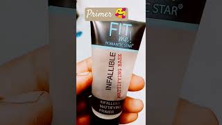 Primer 🥰 review Fit me ROMANTIC STAR ✨ makeup solution mattifying base shorts shajgojcosmetics [upl. by Oiludbo750]