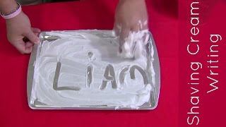 Shaving Cream Writing Sensory Play For Prescool and Kindergarten [upl. by Dyun336]