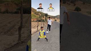 Mini Ronaldo vs MrBest ⚽️ ronaldo mrbeast football challenge shorts [upl. by Kimberli715]