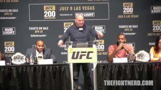 Jones VS Cormier 2  Trashtalk supercut from UFC 200 NY Press Conference [upl. by Varian554]