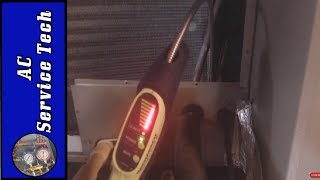 How to FIND a REFRIGERANT LEAK in an AC Unit with an Electronic Leak Detector [upl. by Htebarual]