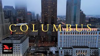 Drone Flight Downtown Columbus Ohio  4K Drone Footage [upl. by Ahsiuqal]