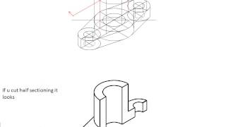 Engineering Drawing TutorialsSectional Pictorial with front and side view T 53 a [upl. by Bowler]