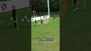 Overlap Run To Exploit 2 v 1 ⚽️ shorts [upl. by Adorne]