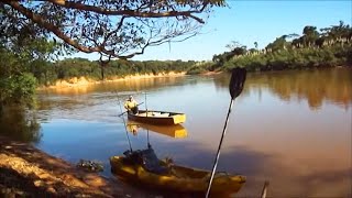 AVENTURA COM CAIAQUE NO PANTANAL  Rio São Lourenço MT  PESCARIA [upl. by Niggem]