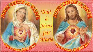 F1245 À JÉSUS par MARIE 725Musique pour aider à la récitation du Chapelet [upl. by Nethsa982]