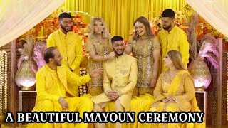 A BEAUTIFUL MAYOUN CEREMONY 😍🎊 HALDI RASAM  RASAME MAYOUN ❤️ [upl. by Dnivra380]