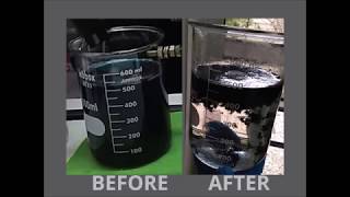 ELECTROCOAGULATION  Electrochemical Processes Tested on Lab  Before vs After [upl. by Adnamal]