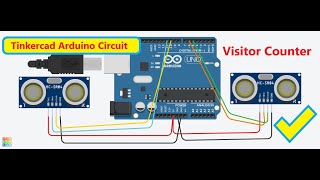 Tinkercad Arduino Circuit Two Way Visitor Counter Tinkercad Circuit [upl. by Carolle]