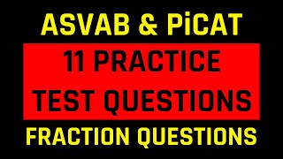 ASVABPiCAT Practice Test Arithmetic Reasoning and Math Knowledge Fraction Questions [upl. by Yelyab942]