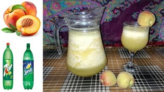 Fresh amp Refreshing Peach Juice Recipe  Peach Soda Recipe  7UP  Aaro ka sharbat  Pakistani [upl. by Ahtreb]