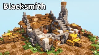 Medieval Blacksmiths House  Easy Minecraft Build Tutorial [upl. by Assenay]