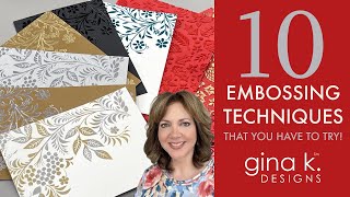 10 Embossing Techniques You HAVE to Try [upl. by Shalna]