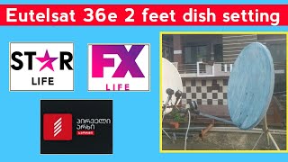 Eutelsat 36E 2 फिट पर कैसे सेट करे  36e ku band satellite  Eutelsat 36B channels list [upl. by Eitnom201]