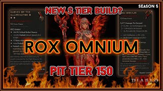 Pit 150 Clear Best Vox Omnium Sorc Build New S Tier  Season 5 Diablo 4 [upl. by Quennie]