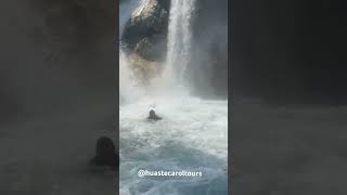 Un emocionante salto desde la cascada el meco en la huasteca potosina 💙 [upl. by Subak]