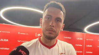 Lucas Ocampos en zona mixta tras el triunfo ante el Granada [upl. by Hartill]