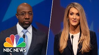 Sen Kelly Loeffler And Raphael Warnock Face Off In Georgia Senate Runoff Debate  NBC News NOW [upl. by Ytte266]