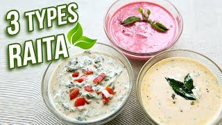 3 Types of Raita for Biryani  How To Make Raita At Home  Curd Raita Recipe  Nupur Sampat [upl. by Ahtabat]