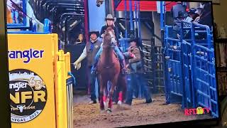 2023 NFR Barrel Racing Round 9 lisalockhart MAKES HISTORY [upl. by Aicekan]