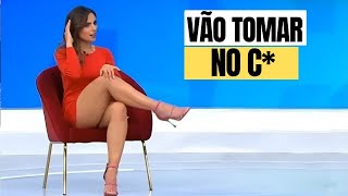 APRESENTADORA SE EMPOLGA COM LIGAÇÃO MAS É XINGADA AO VIVO [upl. by Llabmik904]