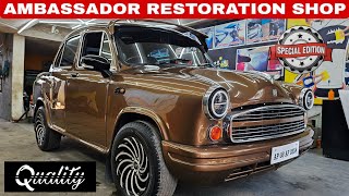 HINDUSTAN AMBASSADOR RESTORATION SHOP IN TAMILNADU  ALLOYS MOTORIZED SEATS ANDROID  ARK Diaries [upl. by Lerrad]