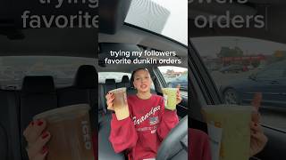 TRYING MY FOLLOWERS FAVORITE DUNKIN DRINKS 🫡 vlog shortsvlog coffee coffeereview [upl. by Eisler569]