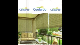 Coolaroo Simple Lift Roller Shades Brown Light Filtering Cordless Outdoor Roller Shade 457105 930965 [upl. by Yadsendew972]