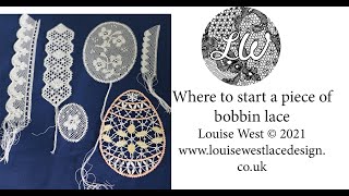 Where to start on a bobbin lace pattern [upl. by Maximo]