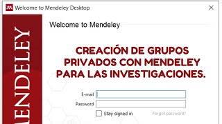 Cómo crear GRUPOS privados en MENDELEY para las Investigaciones [upl. by Asyal546]