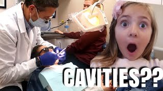 CAVITIES OR NO CAVITIES  KIDS GET OUT OF SCHOOL EARLY FOR DENTIST VISIT  REAL LIFE WITH KIDS [upl. by Waldron740]