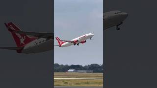 Corendon Airlines B737 🛫Takeoff shorts youtube aviation video boeing düsseldorf germany [upl. by Ahsym]