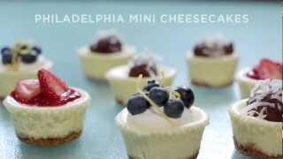 Mini Cheesecakes Recipe  PHILADELPHIA Cream Cheese [upl. by Tish]