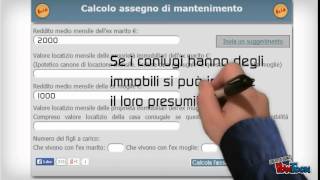 Calcolo dellassegno di mantenimento [upl. by Cadal]