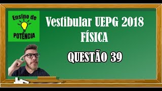 Questão 39  Resolução de Física  Vestibular de Inverno UEPG [upl. by Nylkcaj]