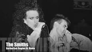 Morrissey and Pete Burns sing Barbarism Begins At Home Duet 1985 LIVE [upl. by Airdnax569]