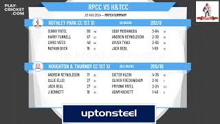 Rothley Park CC 1st XI v Houghton amp Thurnby CC 1st XI [upl. by Waltner]