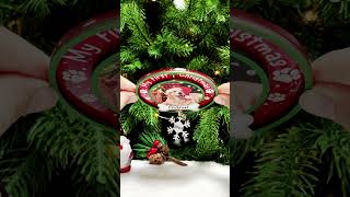 Custom Photo Dog Cat Pets First Christmas  Personalized Mix Ornament With Wooden Tag [upl. by Far]