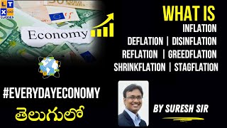 Inflation Deflation Disinflation Reflation Greedflation Shrinkflation  Explained by Suresh Sir [upl. by Mackenie]