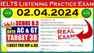 IELTS LISTENING PRACTICE TEST 2024 WITH ANSWERS  02042024 [upl. by Brantley]